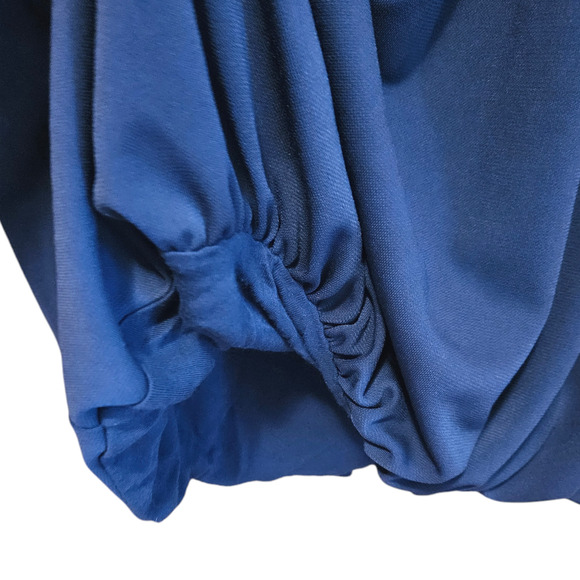 Nine West Jeans Elliot Blouse Bubble Seam Navy Women's Size Medium - Picture 5 of 10